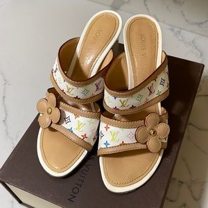 Louis Vuitton monogram multicolore sandals -size 38